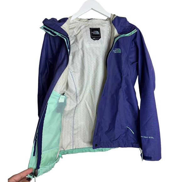The North Face Hy Vent 2.5L Purple & Teal Weatherproof Ski Jacket Size Medium - Picture 4 of 9